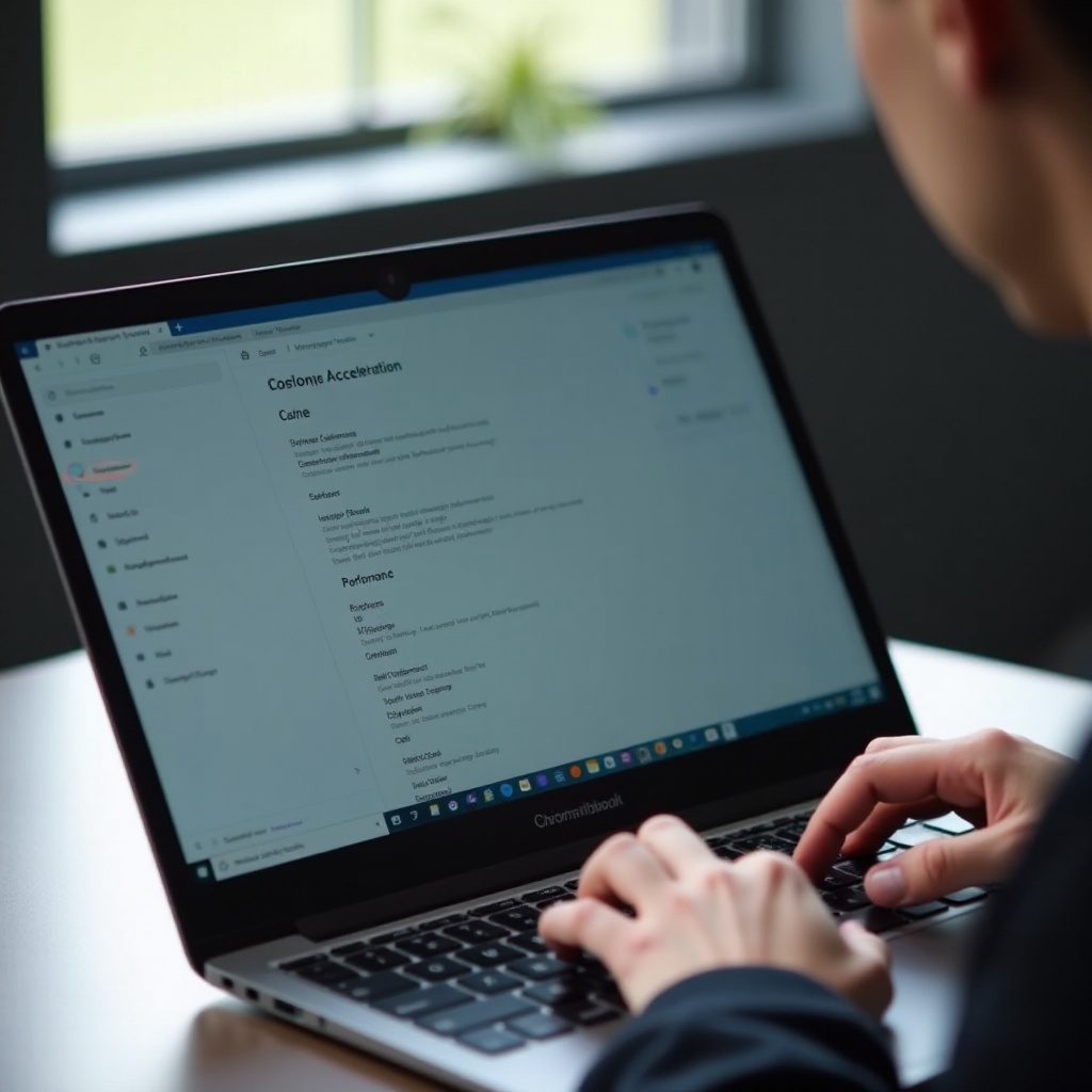 онемогући хардверско убрзање на Chromebook-у