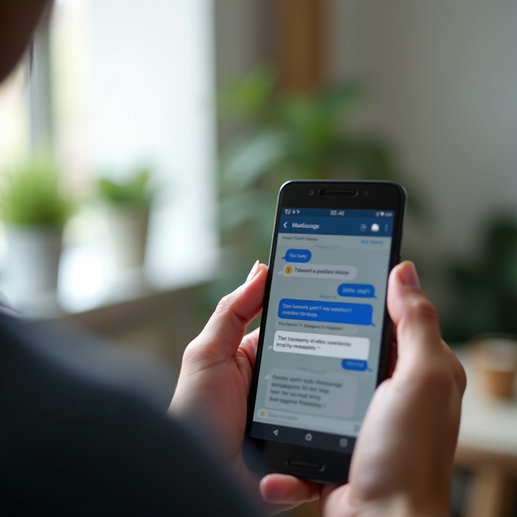 Android no puede abrir los mensajes de texto