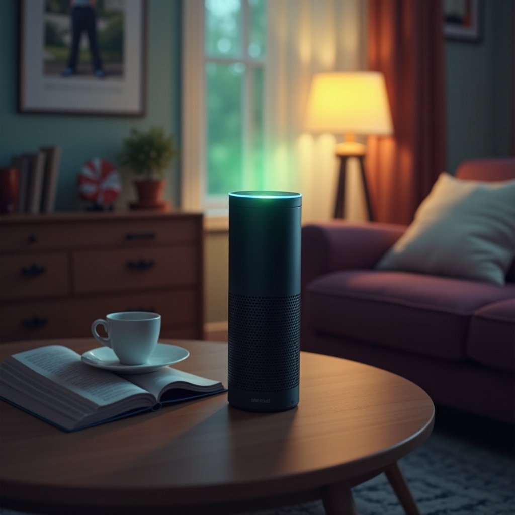 como parar a luz verde na Alexa