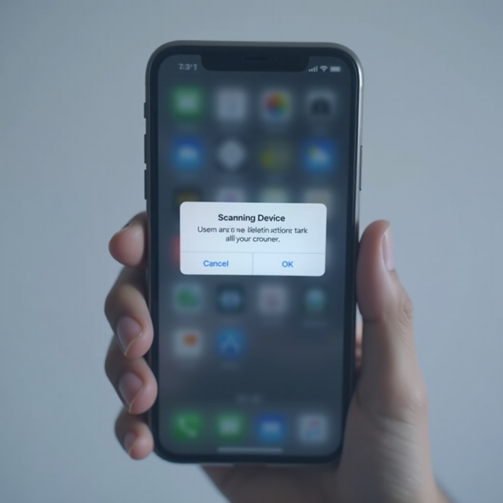 ¿por qué dice mi iphone escanear dispositivo?