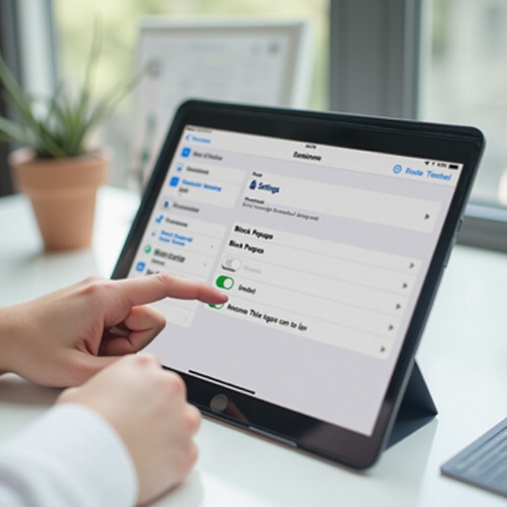 desactivar el bloqueador de ventanas emergentes en el iPad