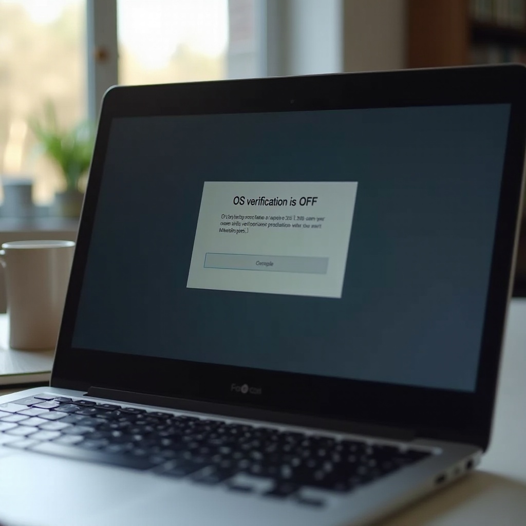 la verificación del sistema operativo de Chromebook está desactivada