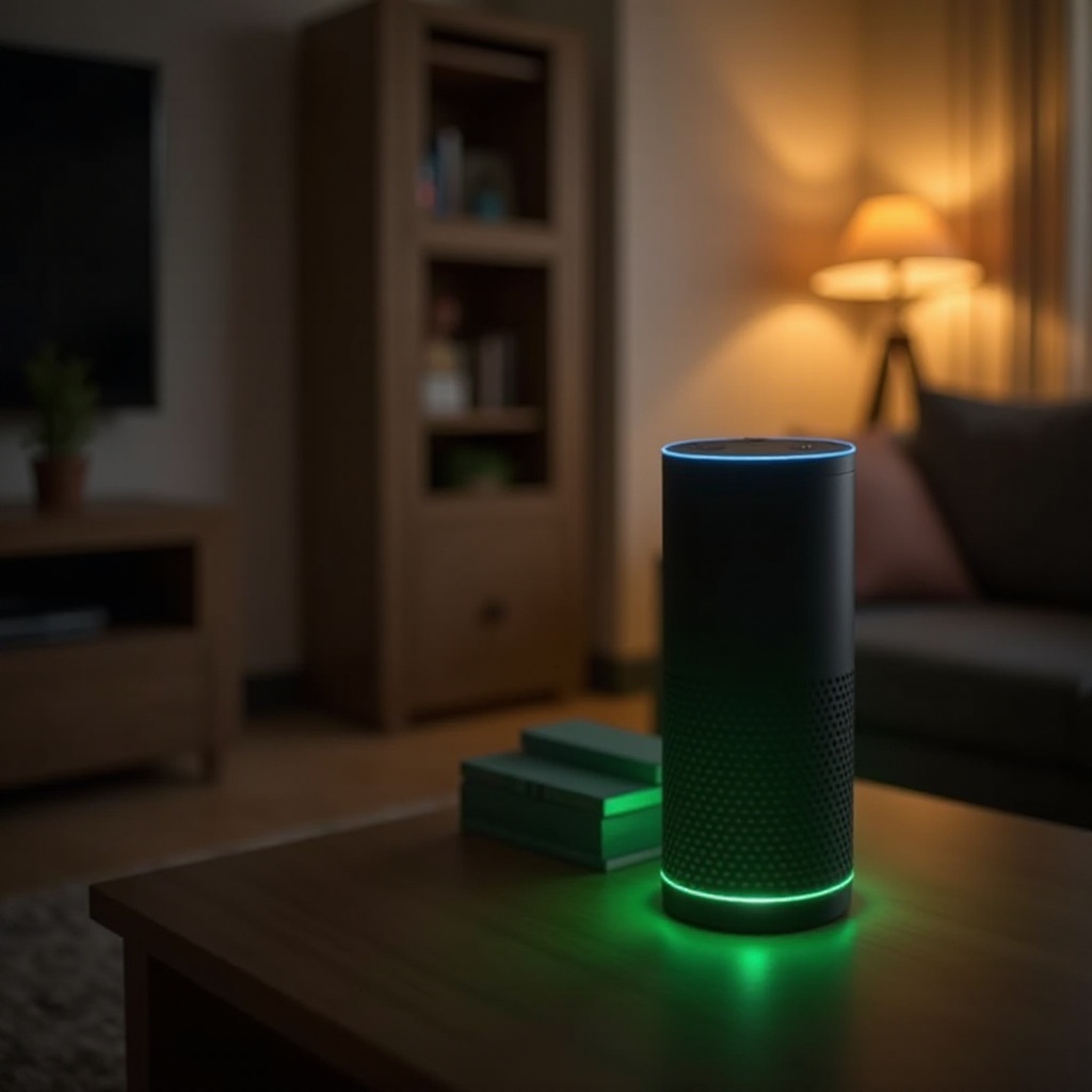 como parar a luz verde na Alexa